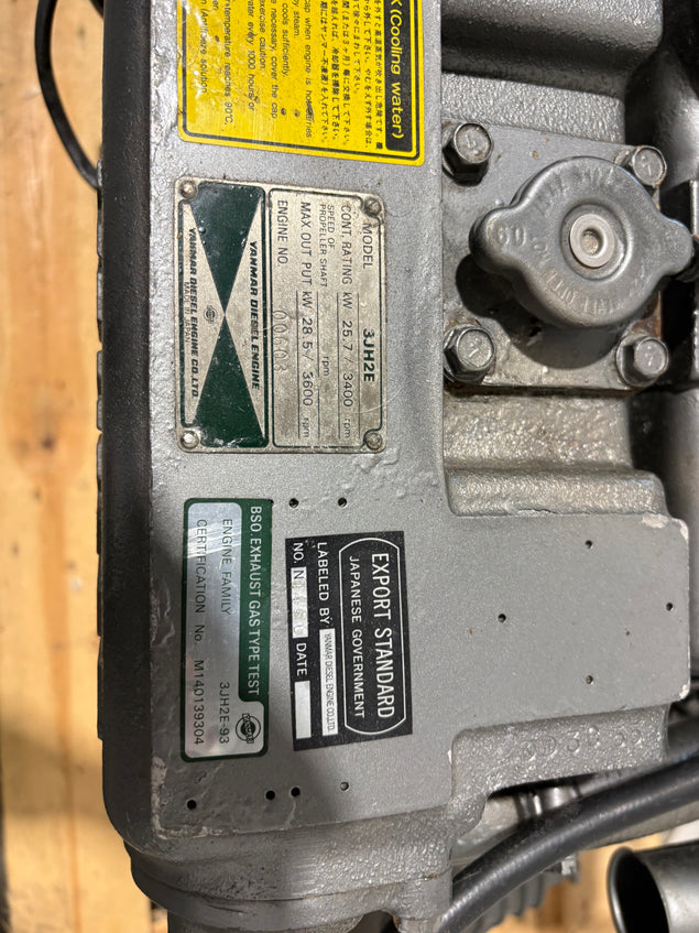 Yanmar 3JH2E 38PK scheepsmotor KBW10 2.45 Keerkoppeling