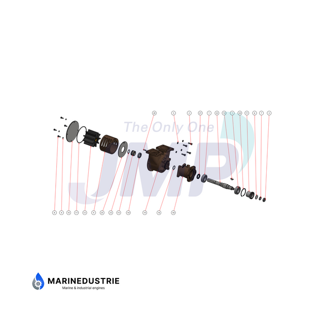 Detroit Diesel. 12V71TI, 12V92TA, 16V-149TA - impellerpomp. - 8927296