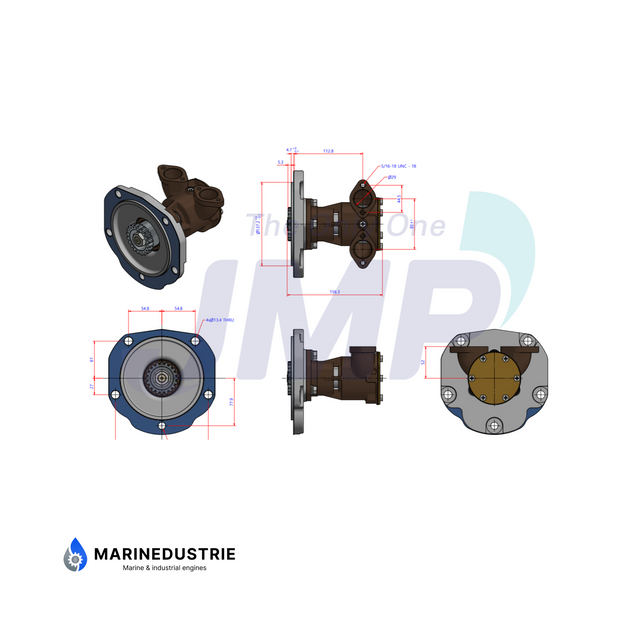 Detroit Diesel 253 353 453 471 - impellerpomp - 5145578.