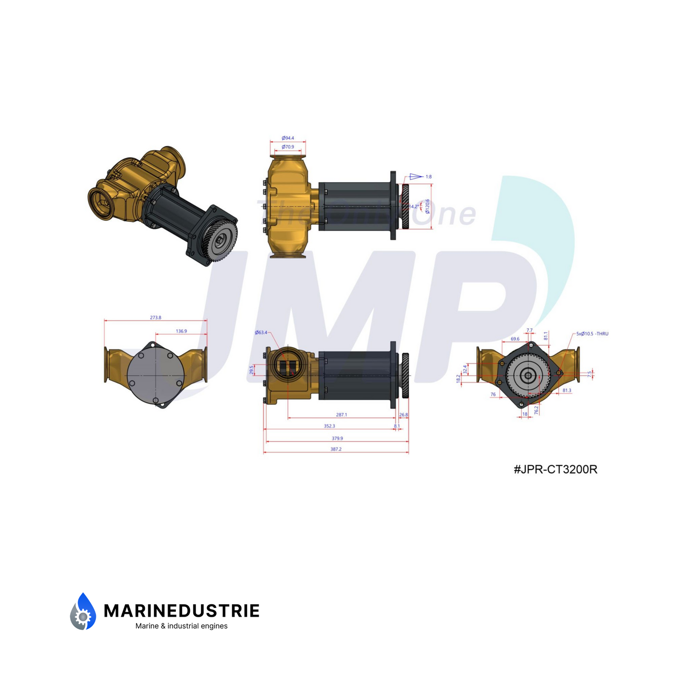 Impellerpomp Caterpillar C32