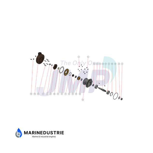 Mitsubishi S6R, S6R2 impellerpomp. - F2330-22005.