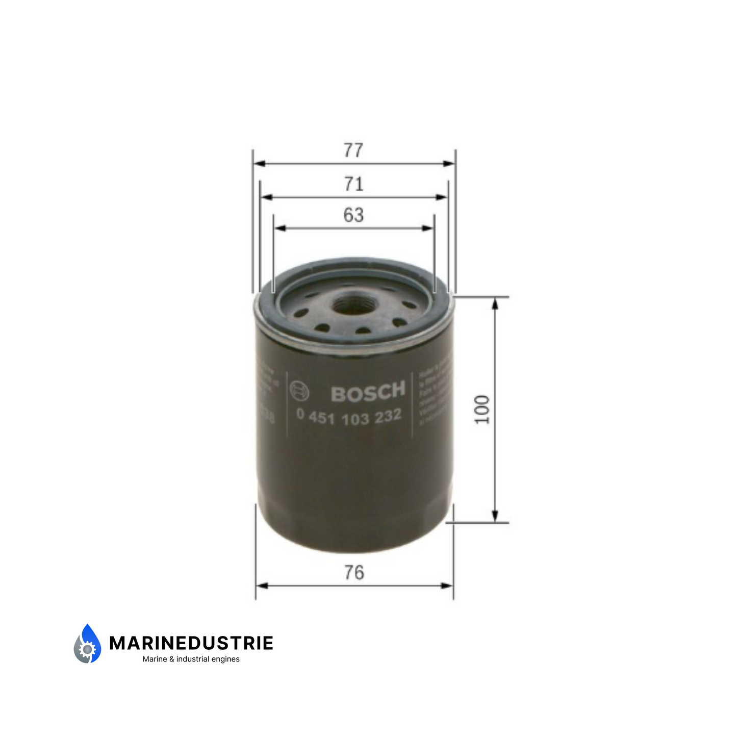 Peugeot Indenor oliefilter M18x1.5