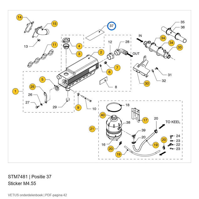 Sticker M4.55 - Vetus - STM7481