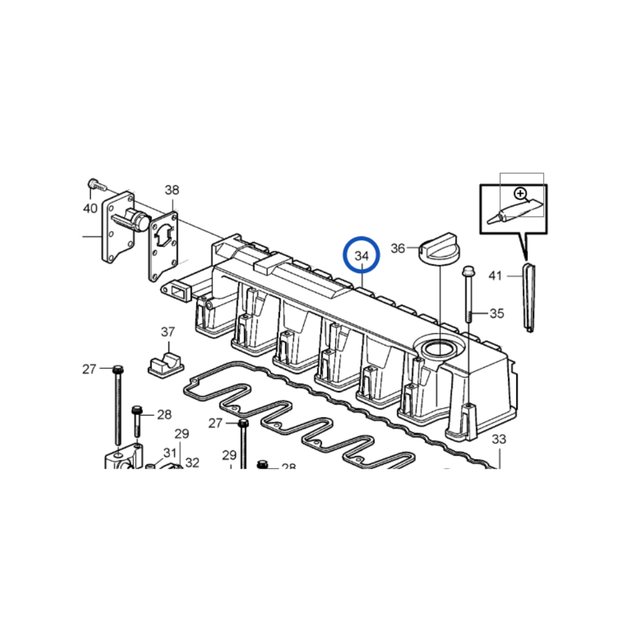 Volvo Penta TAD650VE TAD660VE Kleppendeksel 21134620 21455710