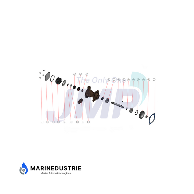 Yanmar -- 4JH5E, 3JH4E, 4JH4E, 4JH4AE, 3JH5E, 4JH45, 4JH57, 4JH80, 4JH110 impellerpomp - 129271-42502--