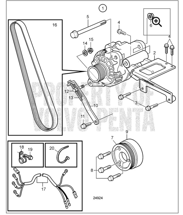 Volvo Penta Secundaire dynamokit - 21384685