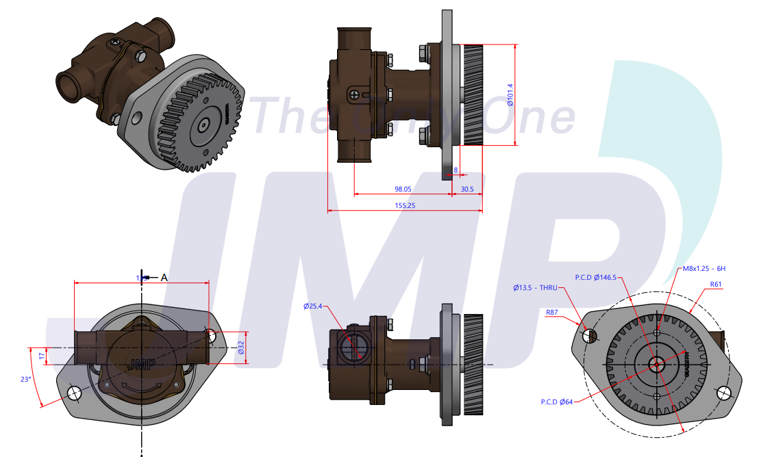 Impeller pump Vetus C(T)4 C(T)6 - STM30195