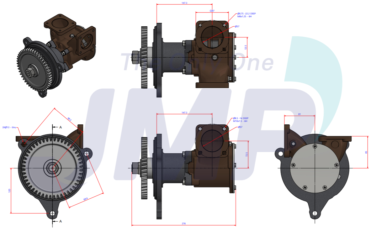 Impellerpomp Volvo Penta D13B D13C - 3886848