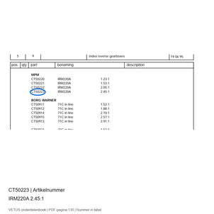Keerkoppeling ZF220-3.00R - Vetus - CT50223