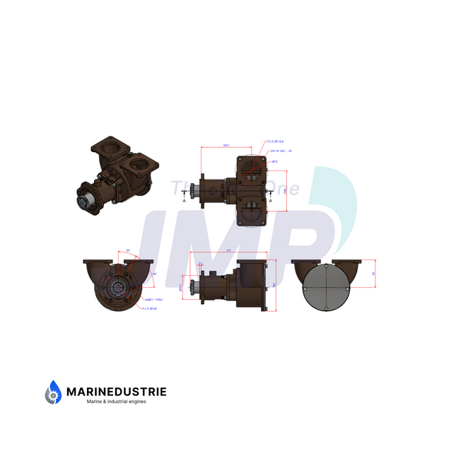 Detroit Diesel 12V71TI, 12V92TA, 16V-149TA - impellerpomp - .8927296.