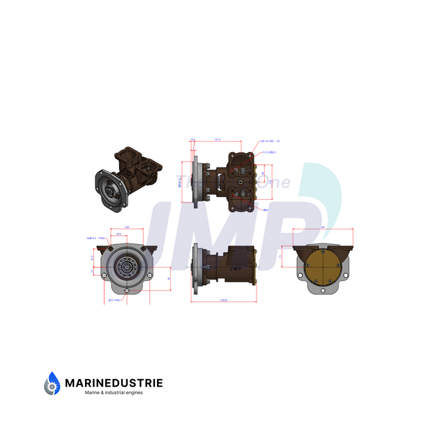 Detroit Diesel 6V71TI, 8V71, 12V71 - impellerpomp. - 8924265.