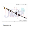 Impellerpomp Catterpillar 3408, 3408B, 3412, 3412C, 3412D, 3412E, 3508, 3508B, 3508C, 3512, 3512B, 3516B