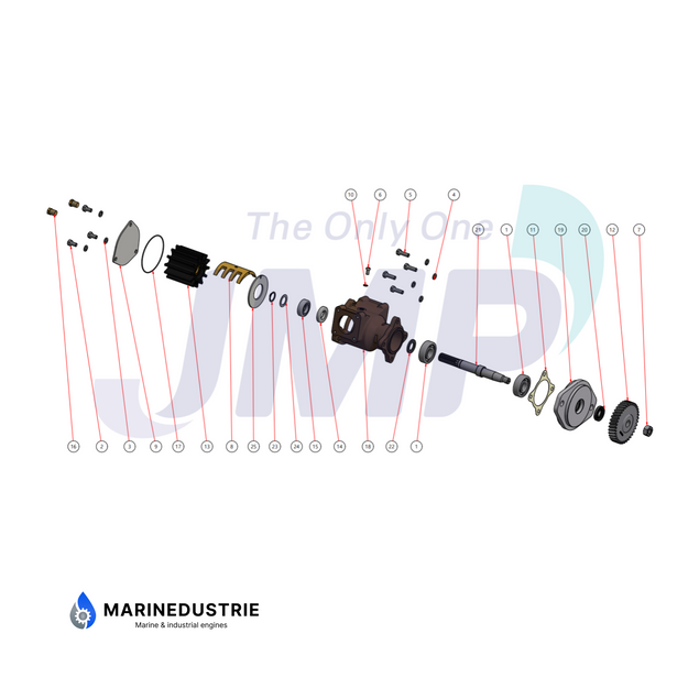 Impellerpomp Cummins 6CTA. 8.3M, 6CTA8.3M2 - 3964767