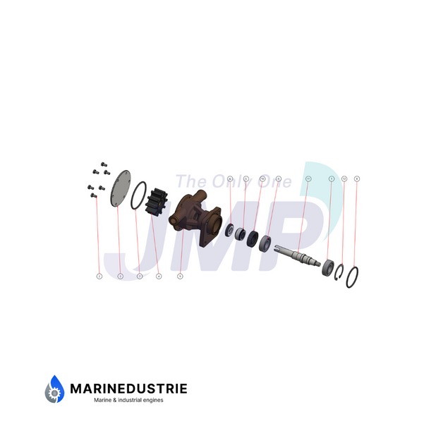 Impellerpomp M643, M643K, M643M, NL643, M673, M673D, M673L, M673L2, M673L3, M673LD2,
M673LD3, NL673, NL673L, NL673L2, NL673L3. - Koelwaterpomp.