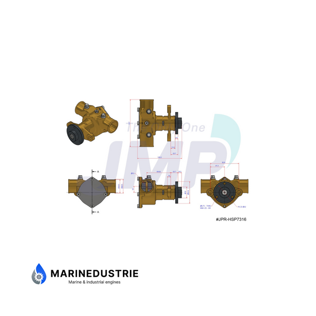 Mercruiser CMD QSD 4.2 El / ES series impellerpomp - 897345016.