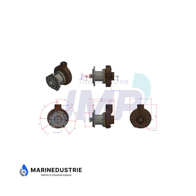 Mitsubishi S6R, S6R2 impellerpomp - F2330-22005.