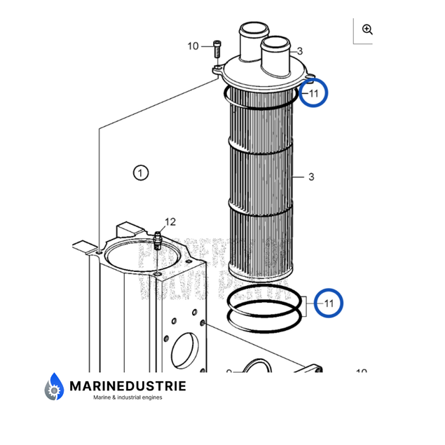 O-Ring Volvo Penta - 3838336 montage
