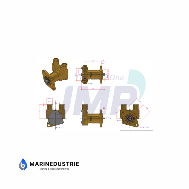 ONAN. MDKBH, MDKBK/L/M/N, MDKDK/M/N, QD impellerpomp - 132-0459.