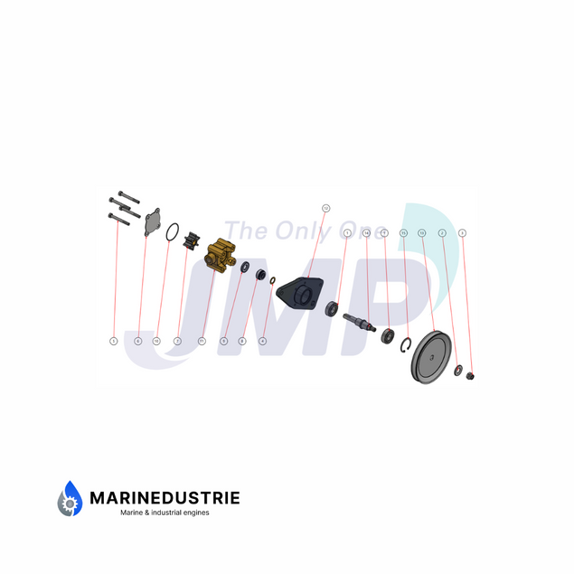 ONAN - MDKBH, MDKAU, MDKBJ, MDKBQ, QD impellerpomp - 132-0430