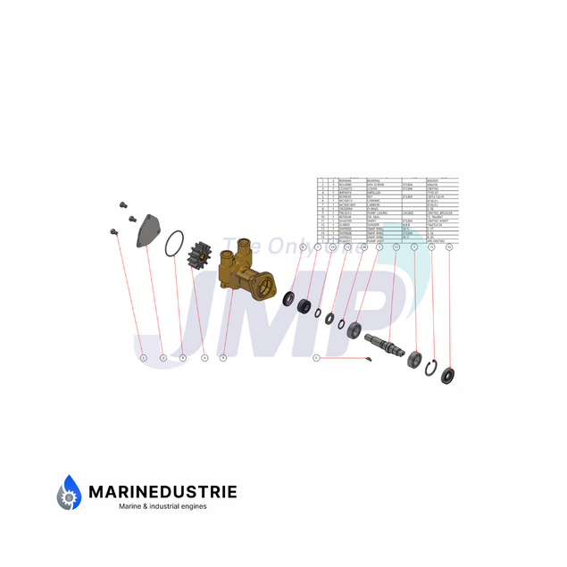 ONAN - MDKBH, MDKBK/L/M/N, MDKDK/M/N, QD impellerpomp - 132-0459