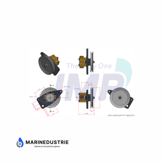 ONAN MDKBH, MDKAU, MDKBJ, MDKBQ, QD impellerpomp - 132-0430.