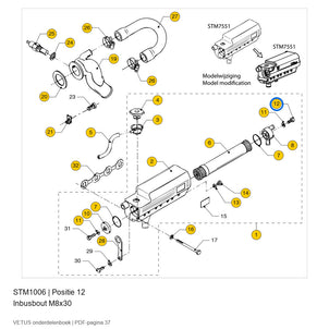 Inbusbout M8x30 - Vetus - STM1006