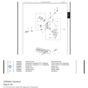 Plug 1/8" bsp - Vetus - STM4081