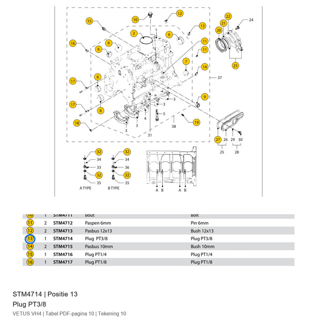 Plug PT3/8 - Vetus - STM4714