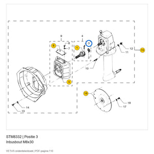 Inbusbout M8x30 - Vetus - STM8332
