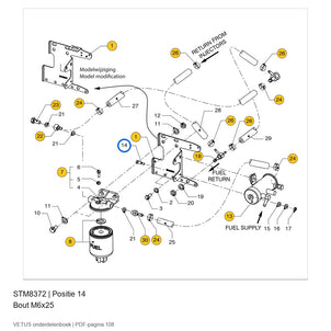 Bout M6x25 - Vetus - STM8372
