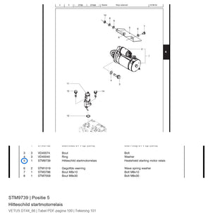 Hitteschild startmotorrelais - Vetus - STM9739