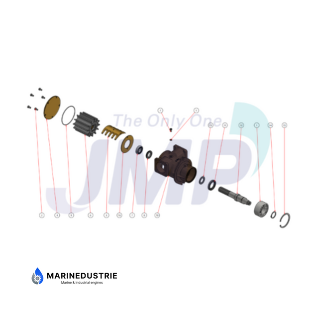 Scania D8 D9 DN9 DS9 Impellerpomp - 1785244 1119309
