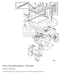 Volvo Penta motordeksel 21231498, positie 5 in de onderdelentekening