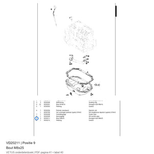 Bout M8x25 - Vetus - VD20211