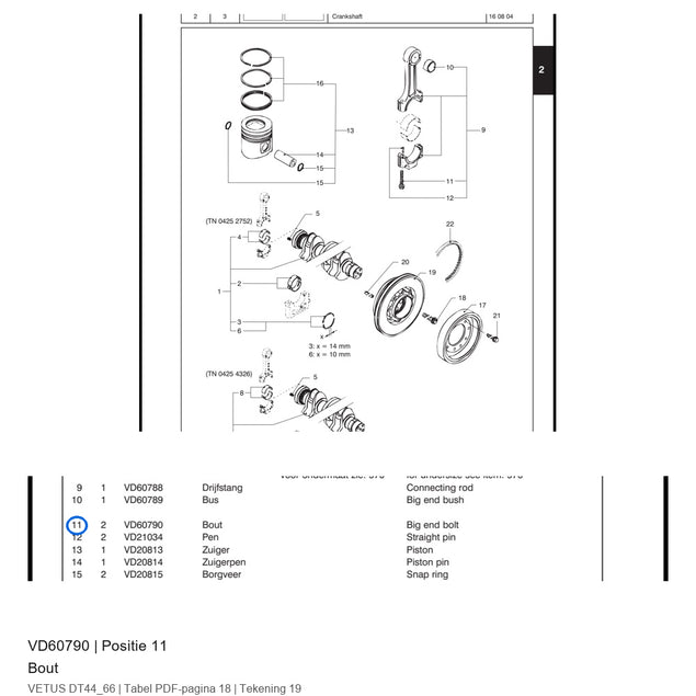 Bout - Vetus - VD60790