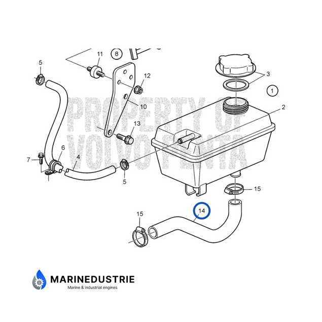 Volvo Penta D1-30 D2-40 slang - 3812884