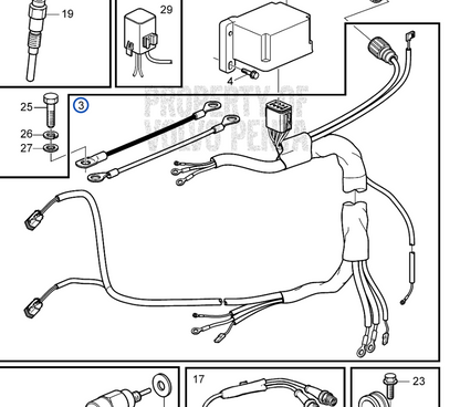 Kabelboom Volvo Penta D1 D2 - 3843674