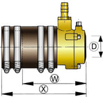 Vetus ZWB60 schroefasafdichting 60 mm – algemene producttekening ZWB
