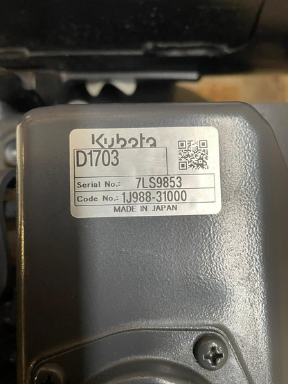 Kubota D1703 | Bobcat E35Z | Doosan DX35Z